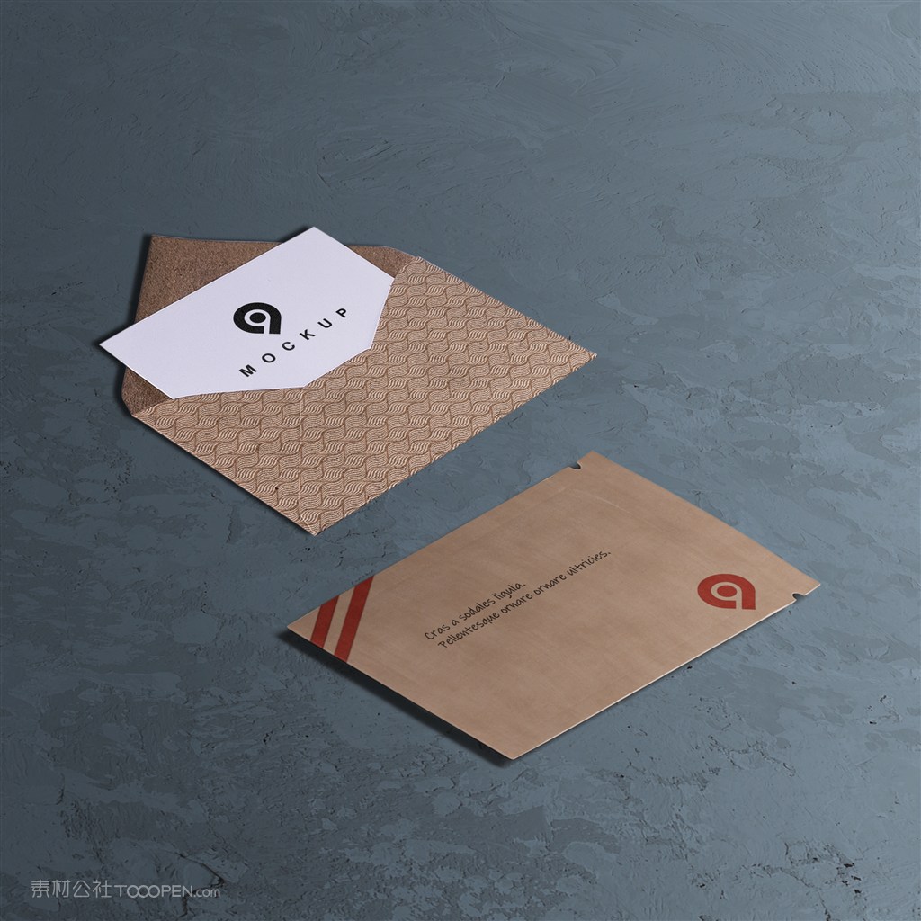信纸信封邀请函样机素材