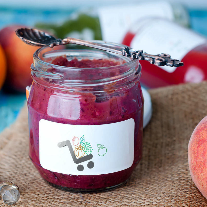 果酱玻璃瓶标签样机