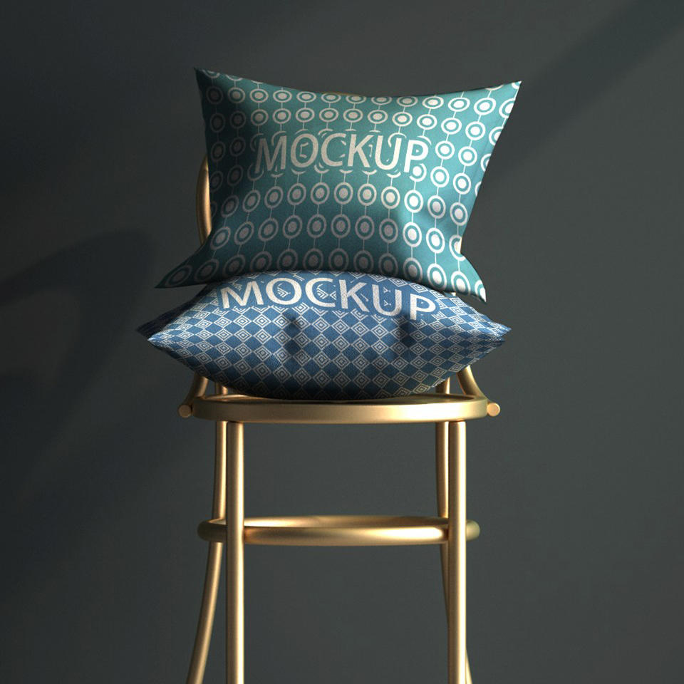 椅子上的枕头样机