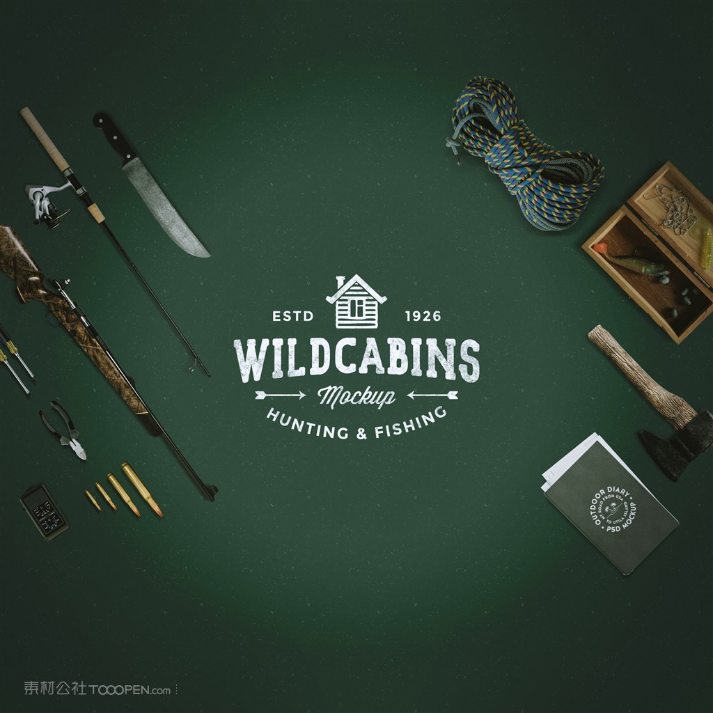 安全绳渔具刀具枪子弹螺丝刀钳子日记本斧头素材