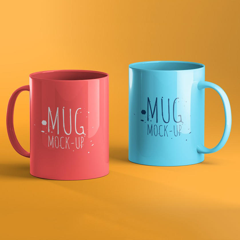 小清新马克杯展示psd样机