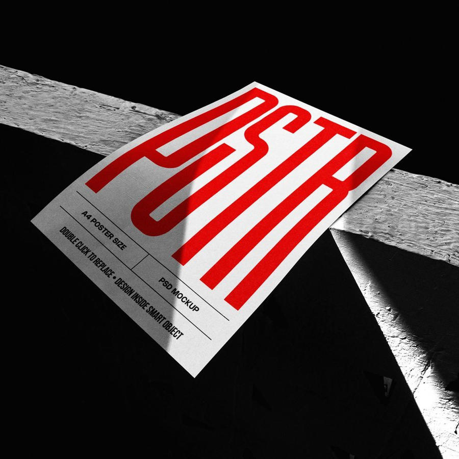 高端a4海报样机