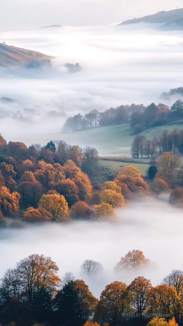 山峰唯美意境风景群山山脉自然景观