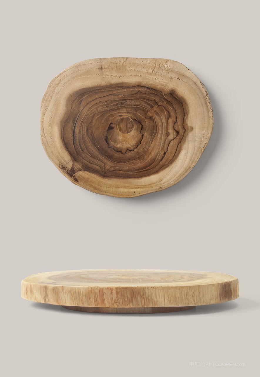 木头木桩年轮logo样机