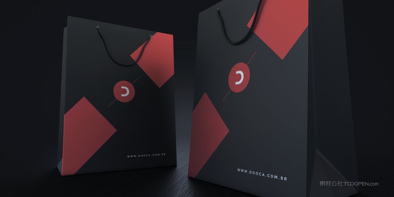 黑色手提袋样机高档精致手提袋办公用品品牌vi贴图