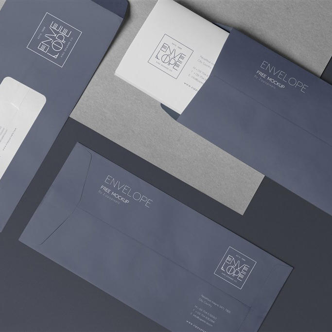 信封样机模版psd分层素材