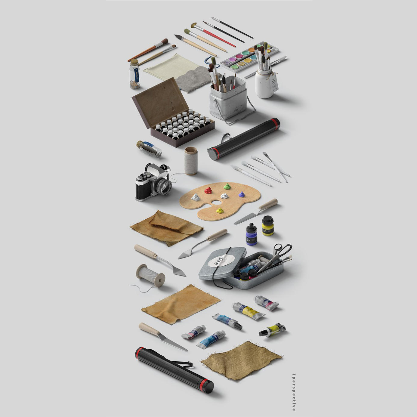 艺术绘画用品样机