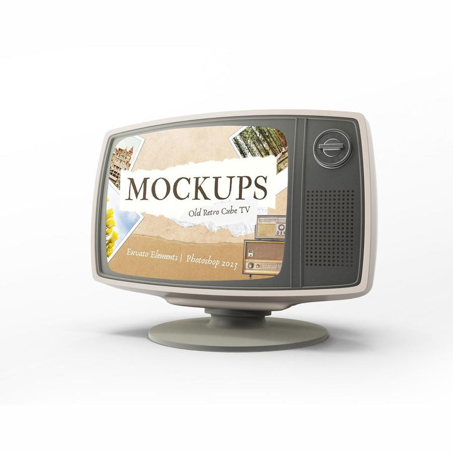 复古立方体电视样机
