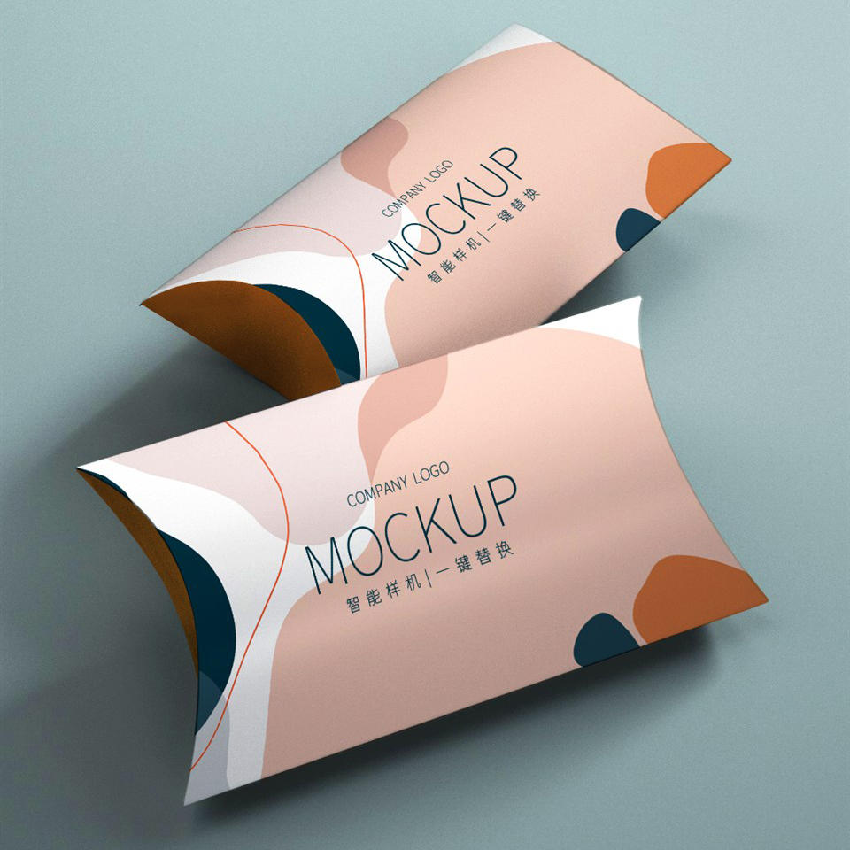 简约枕头盒包装盒样机