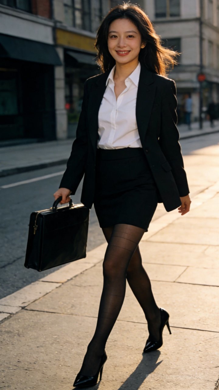 模特白领性感丝袜美女商务职场长腿女性