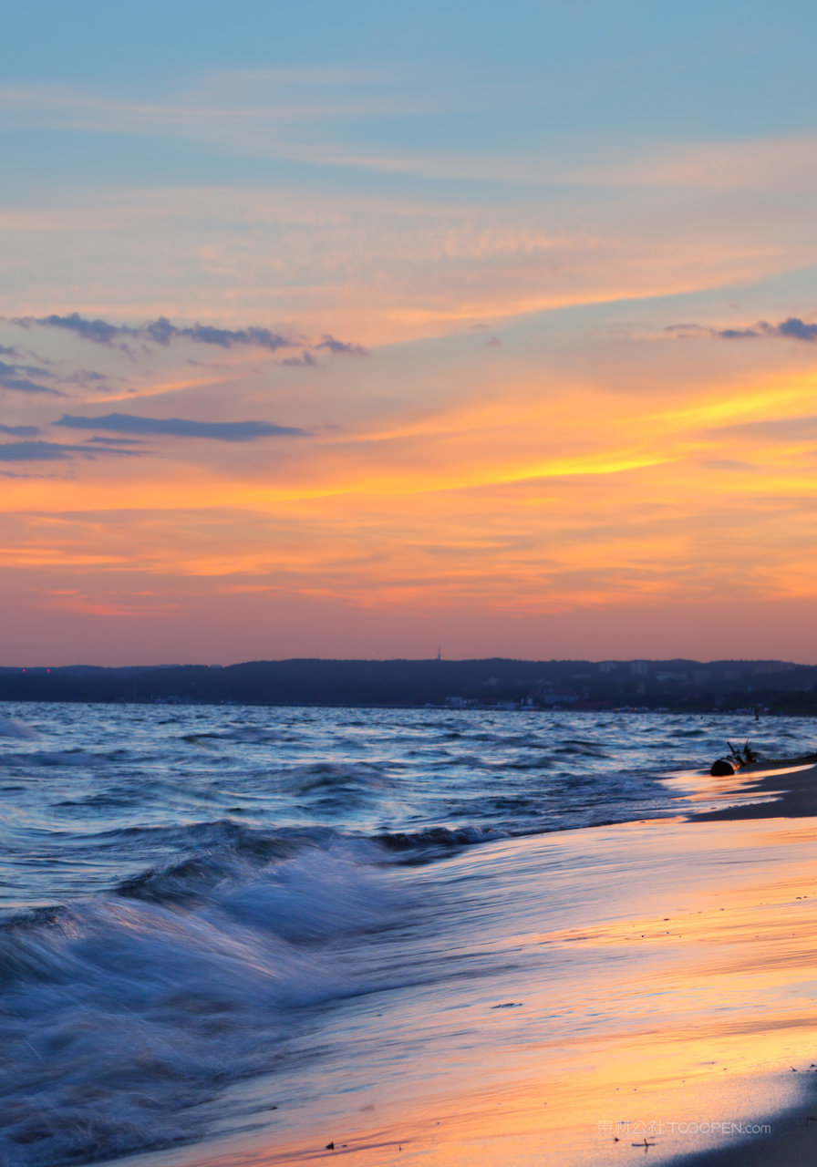 海水日出海景风景画图片素材