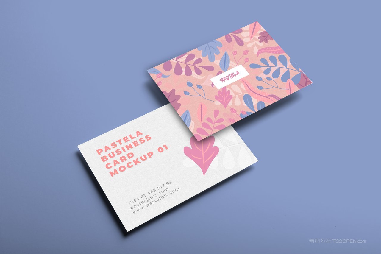 【1254期】粉色女装商务名片样机 (7)