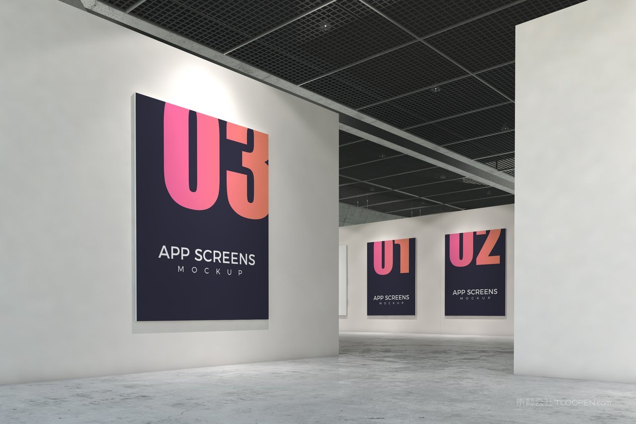 【1275期】渐变紫展厅展会海报样机 (25)