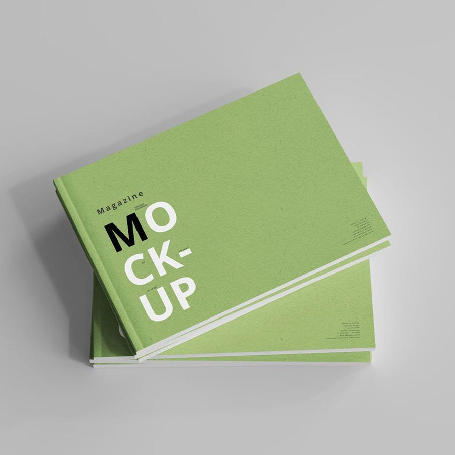 【1256期】杂志横板a4胶装书籍画册样机 (7)