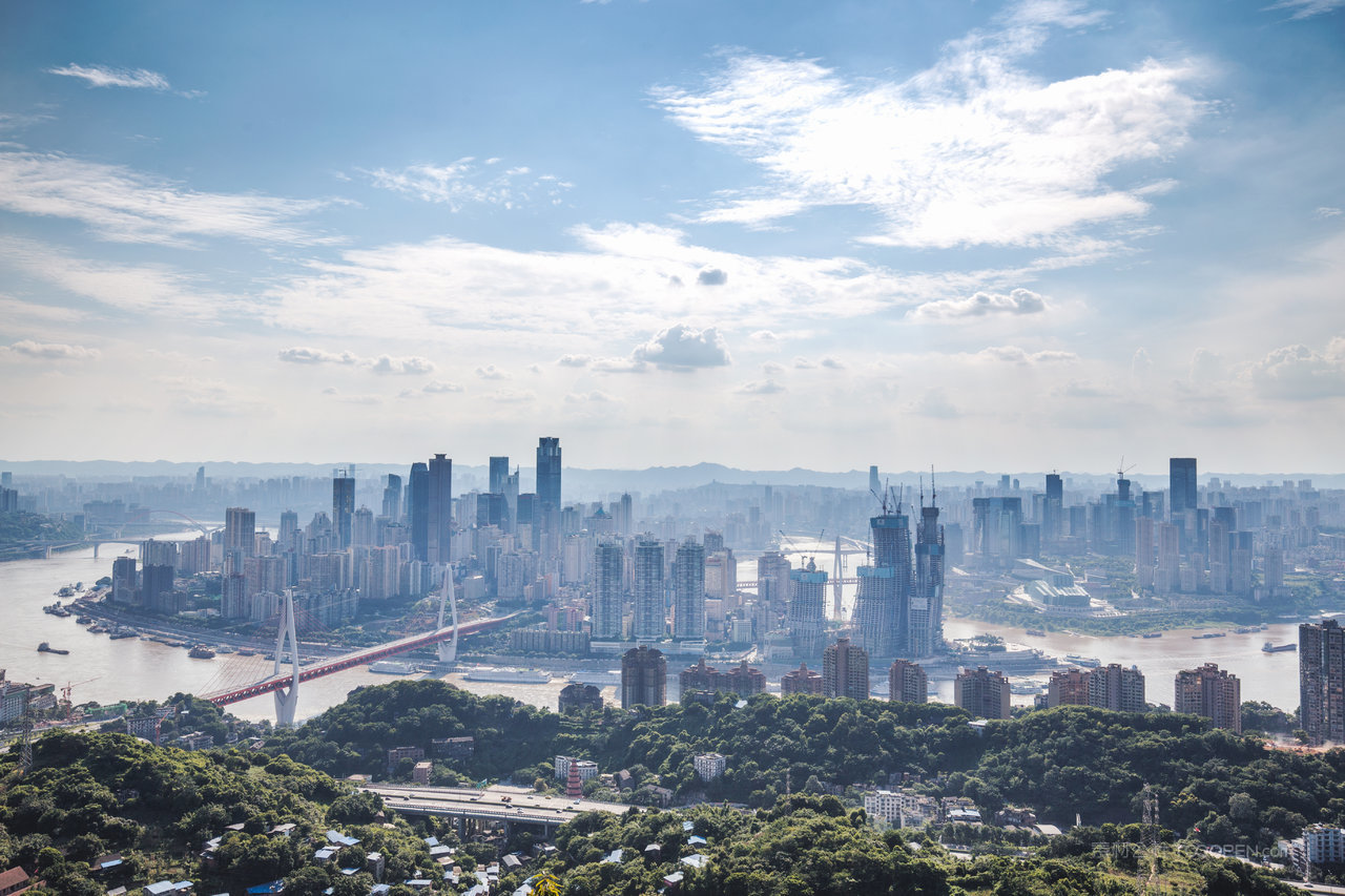 重庆城市建筑风景画图片