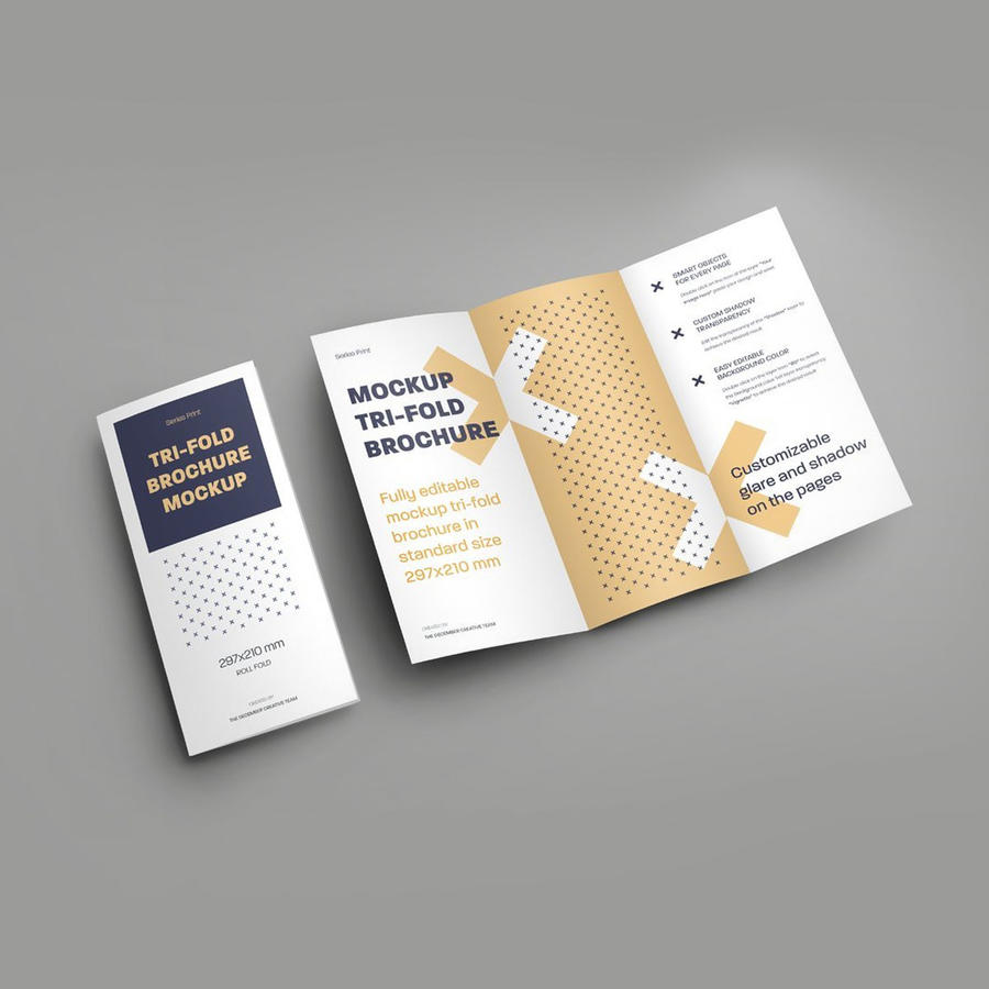 三折小册子样机