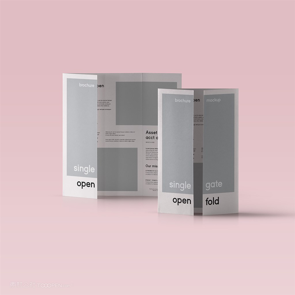 单门折叠手册样机