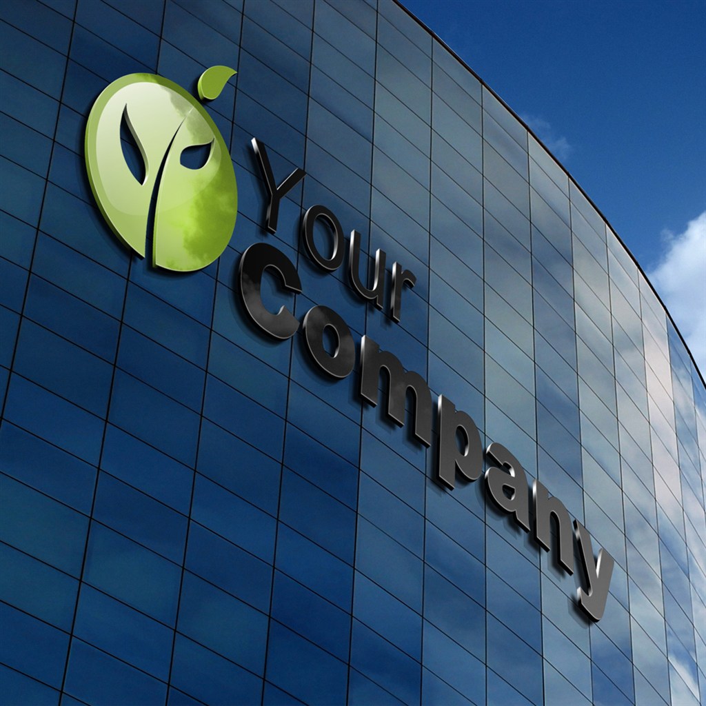 楼宇上的公司招牌标志样机