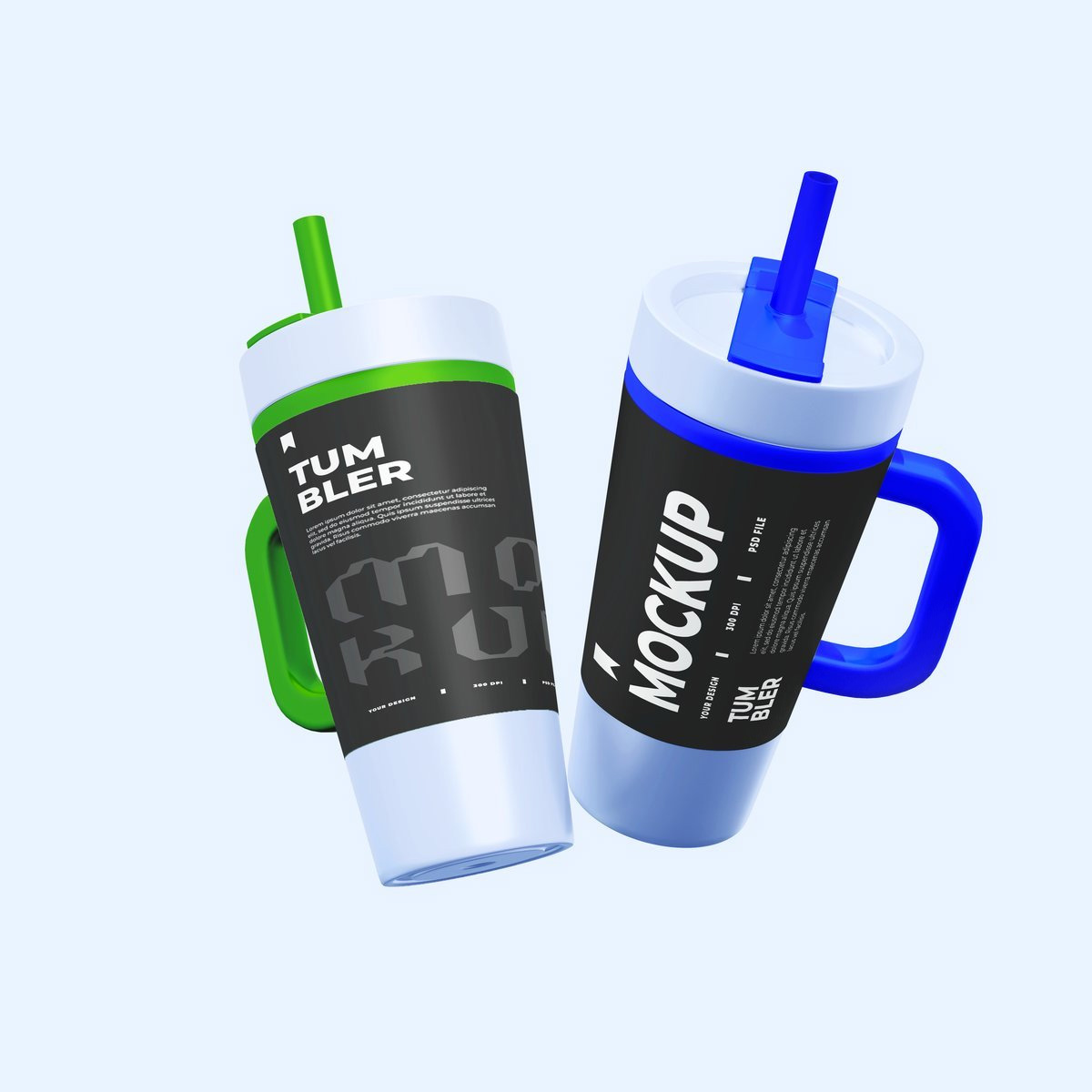 带手柄的玻璃杯样机