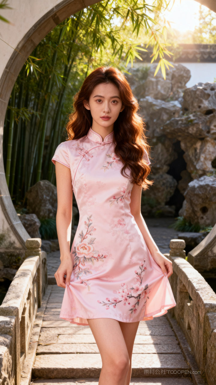 古装美女长腿旗袍气质女性性感模特