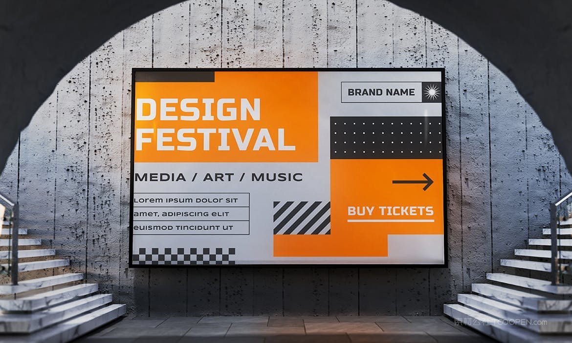 隧道广告牌样机