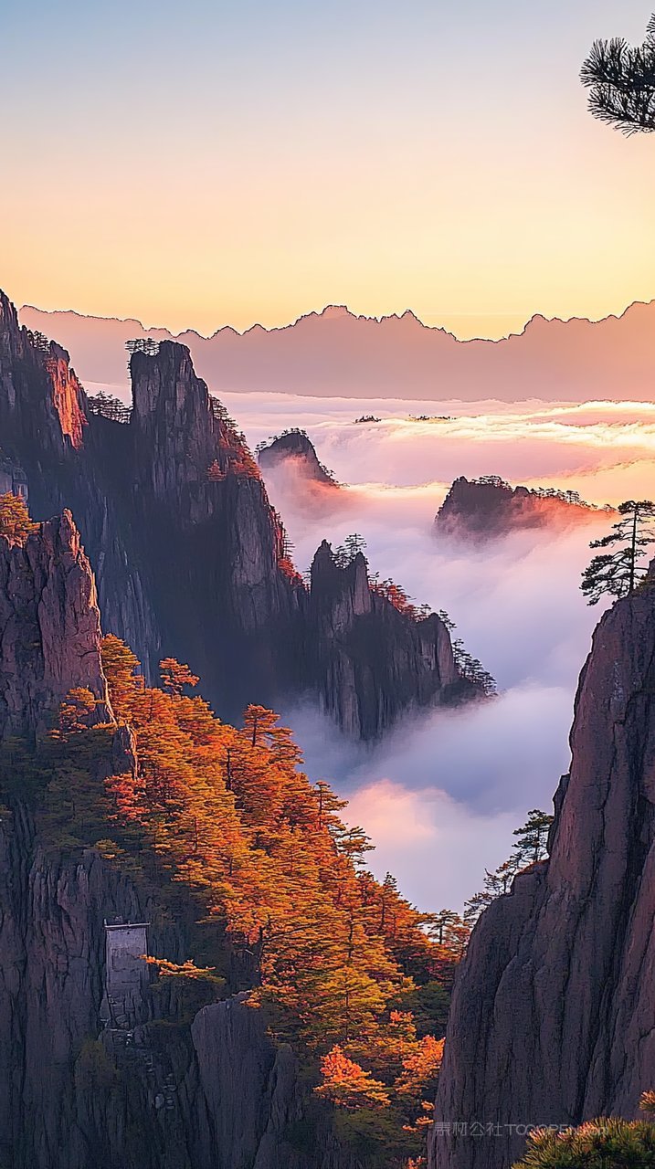 山峰群山意境风景天空唯美景观