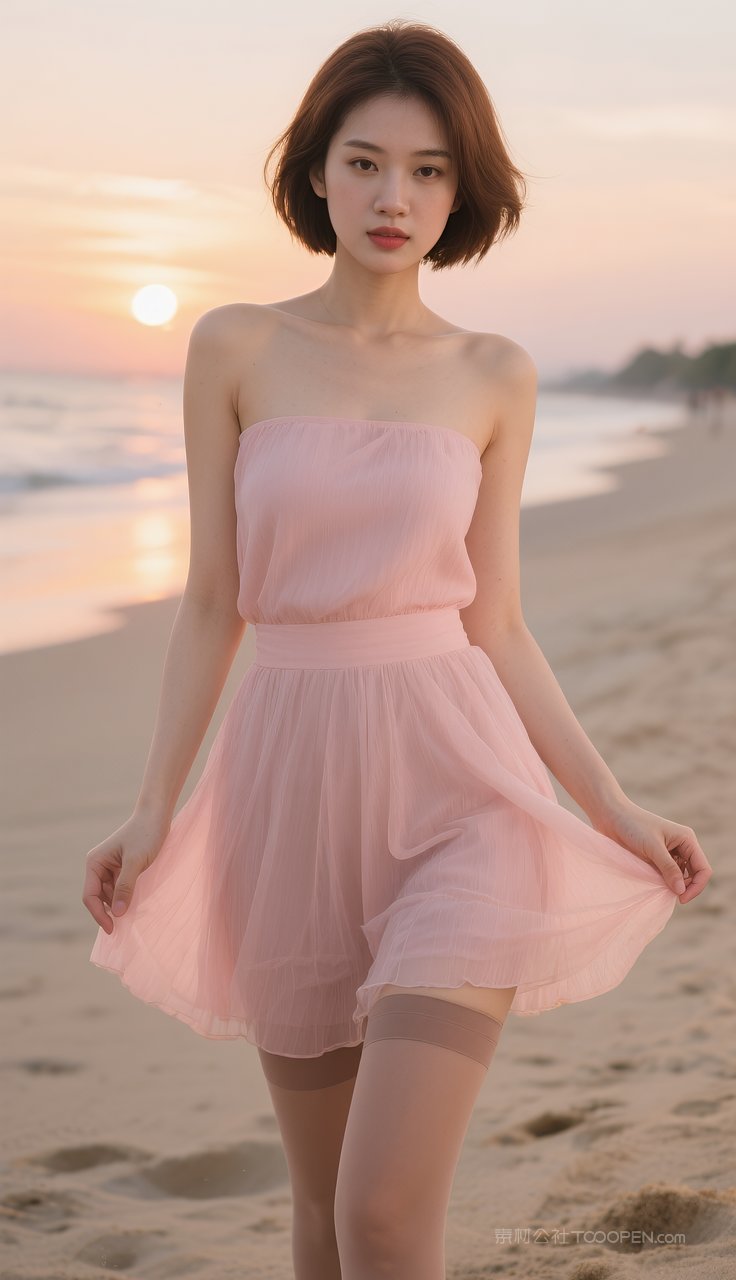 短裙模特写真性感美腿妩媚丝袜