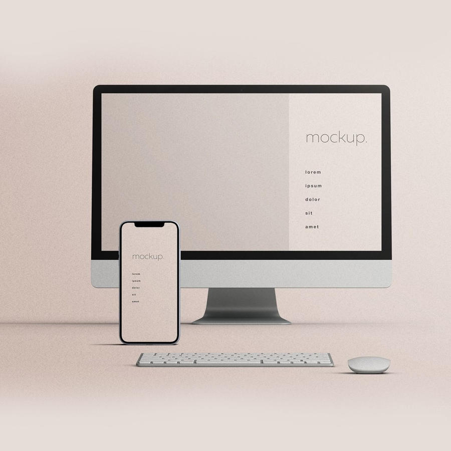 电脑手机屏幕ui作品集展示样机 (3)