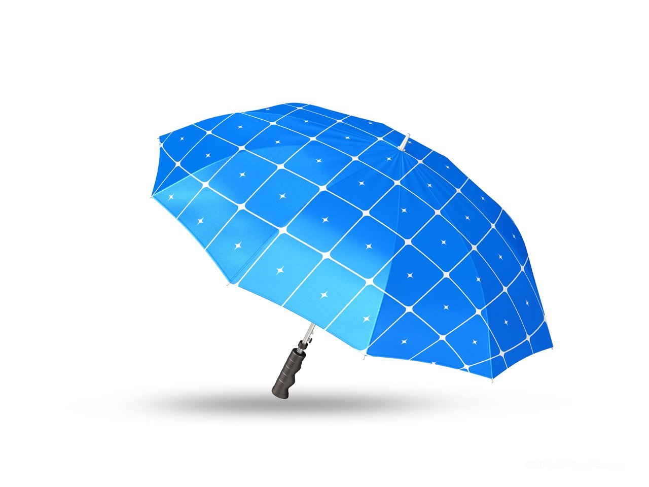 打开的雨伞样机
