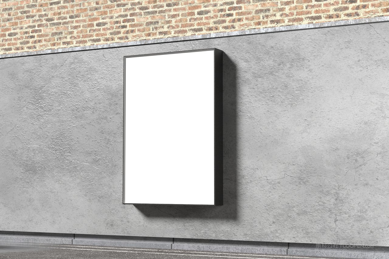户外墙面海报样机