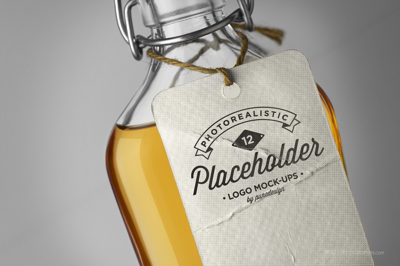 酒瓶logo标签样机
