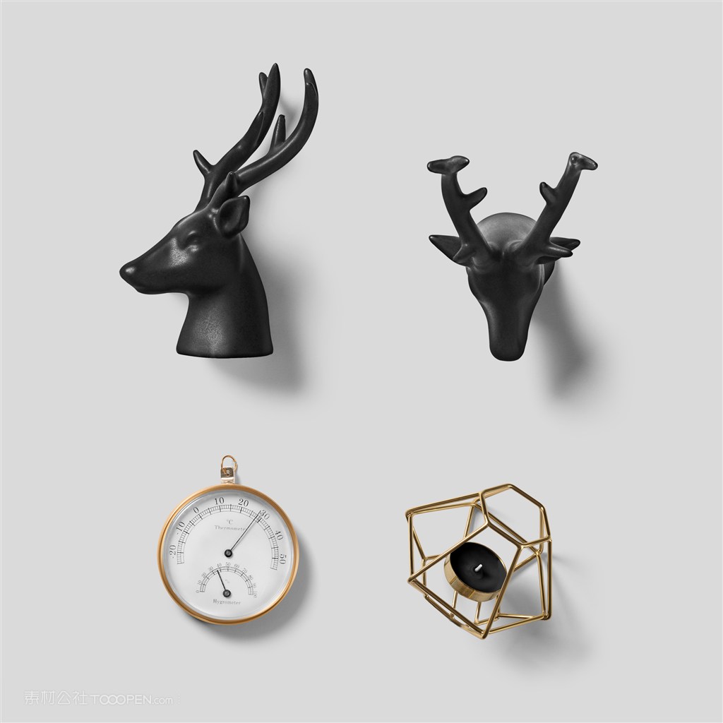 鹿头装饰样机素材
