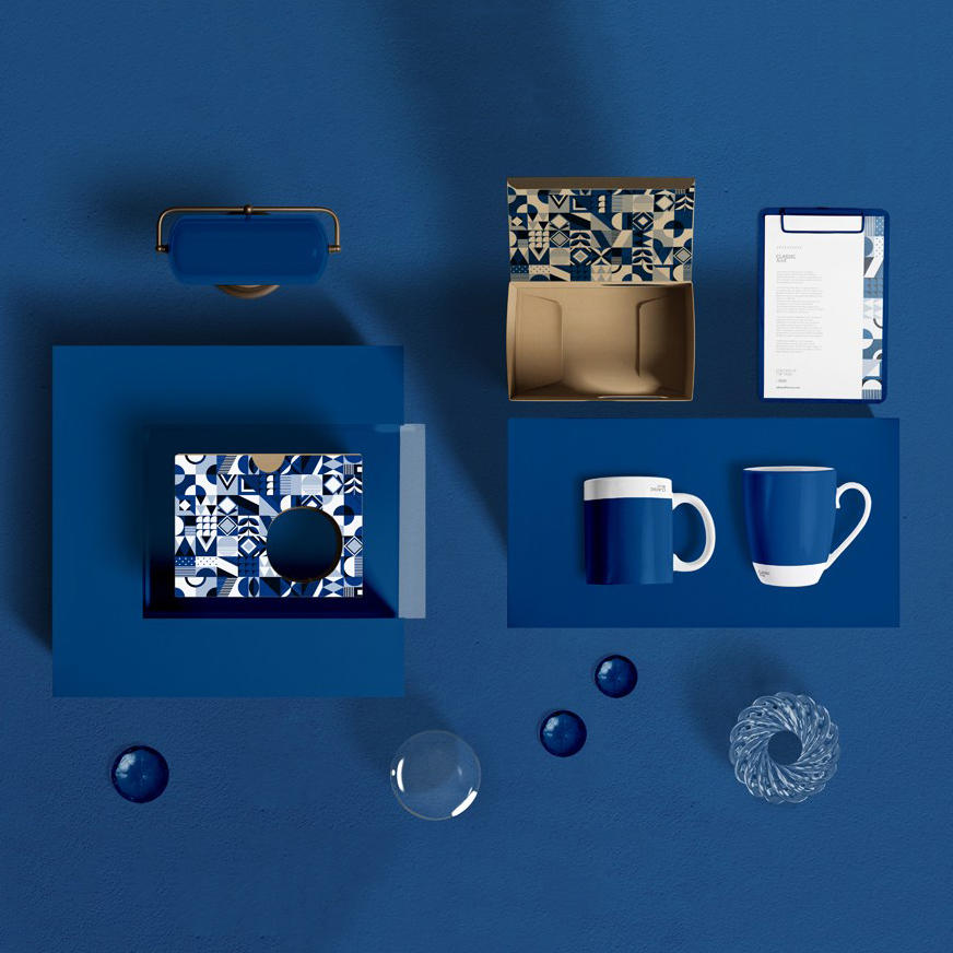 商务办公名片盒水杯纸盒样机