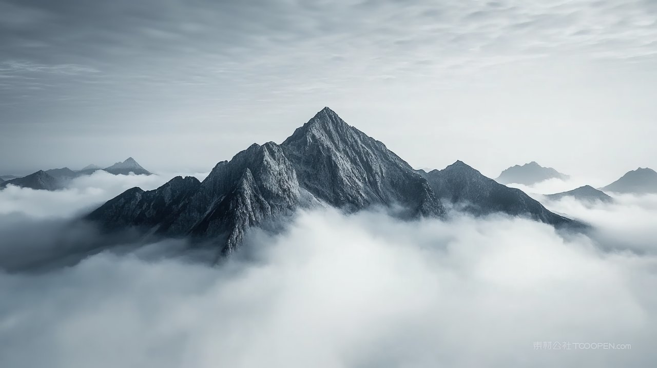 山脉山峰自然唯美天空宁静群山风景高山