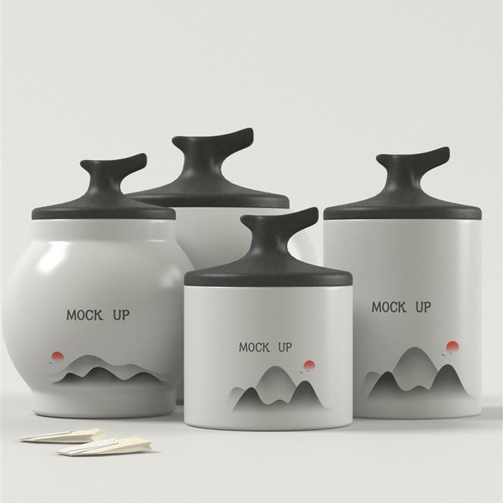 3d茶叶罐样机
