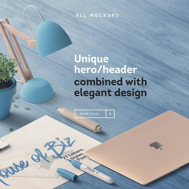 iphonemacbook台灯图稿纸场景样机