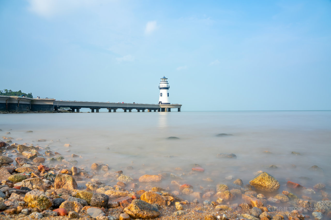 珠海海边海滩礁石