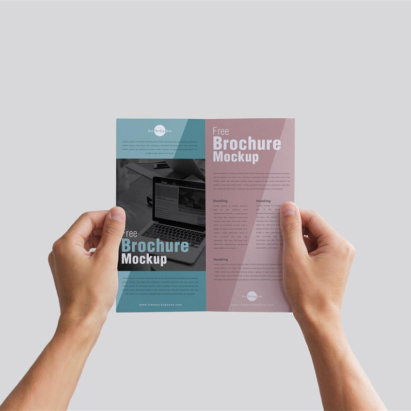 手拿小册子样机