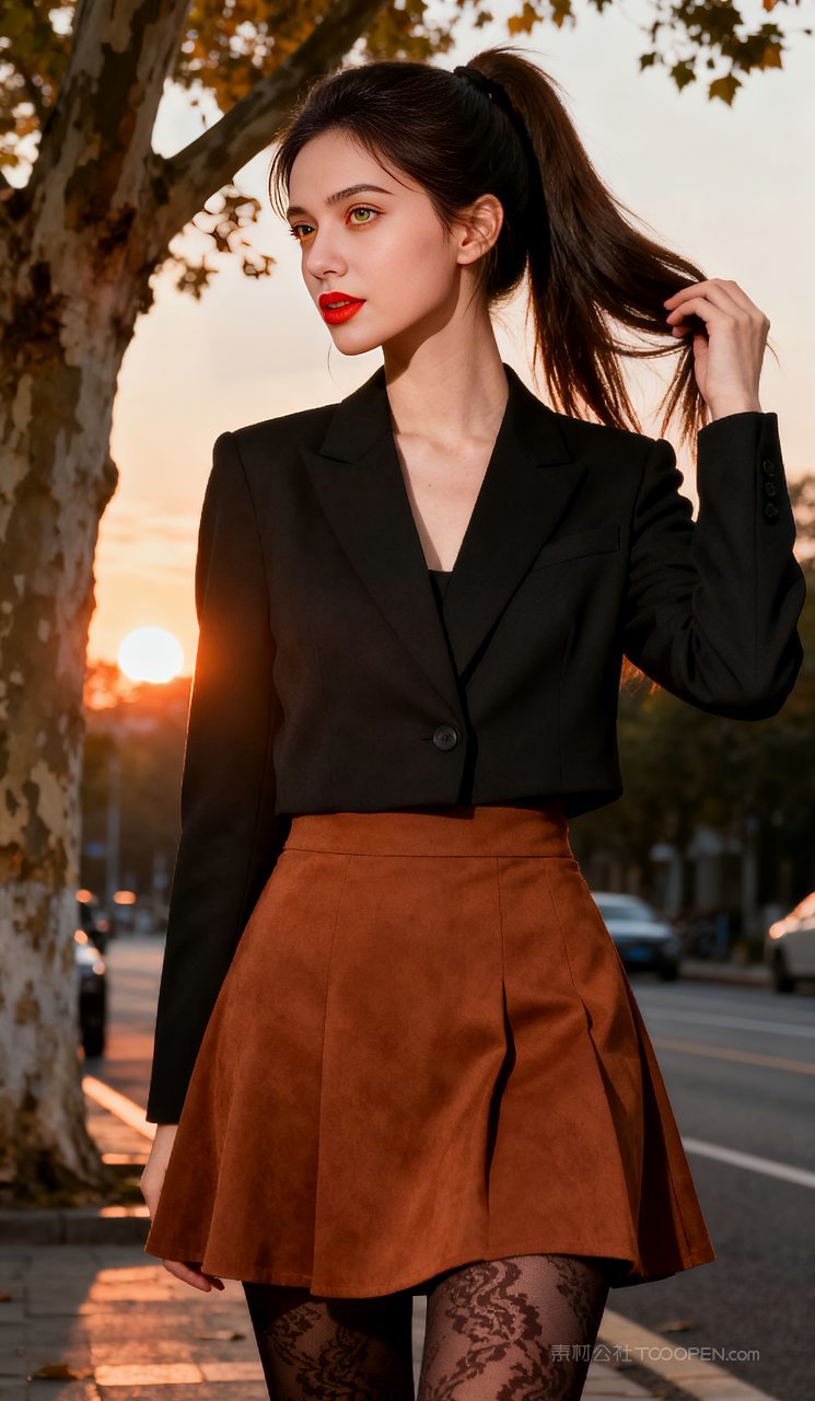 美艳性感丝袜美腿短裙美女写真模特