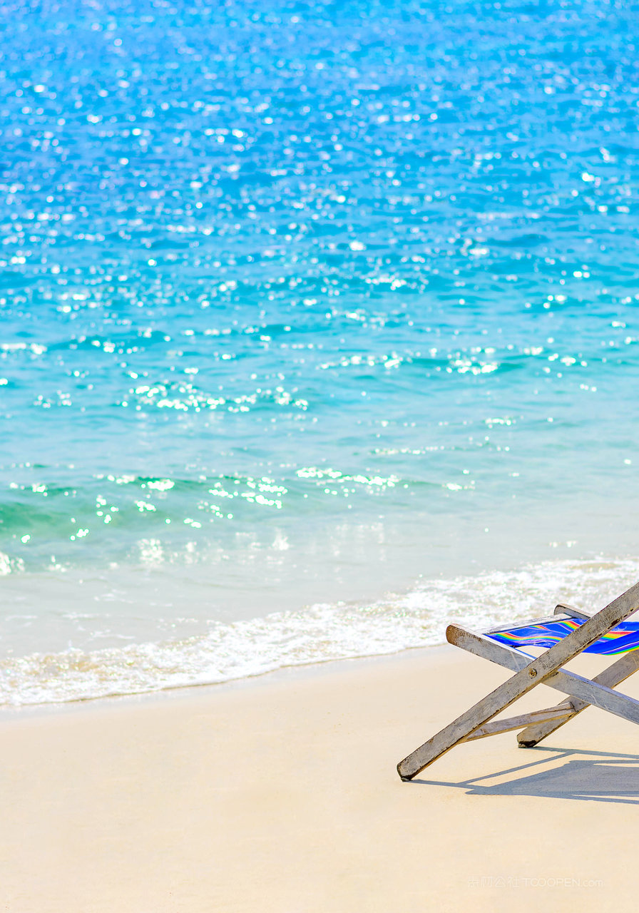 沙滩海景风景画图片素材