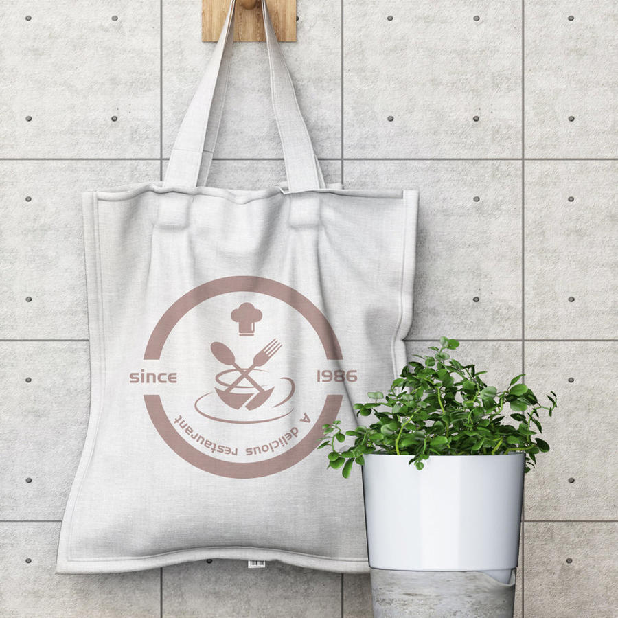 悬挂帆布袋自然摆放样机