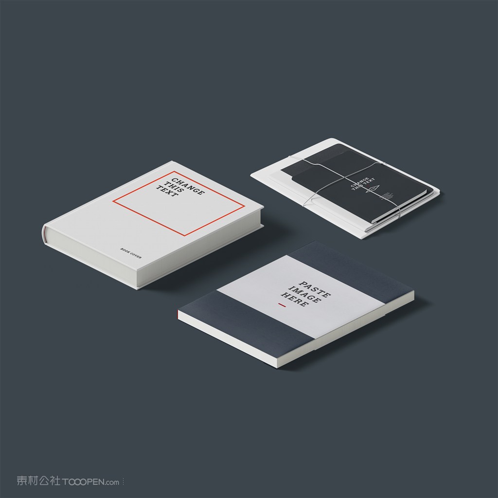 书籍画册贴图样机素材