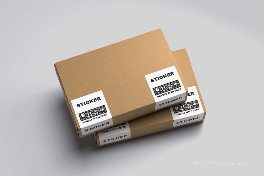 贴纸盒标识样机