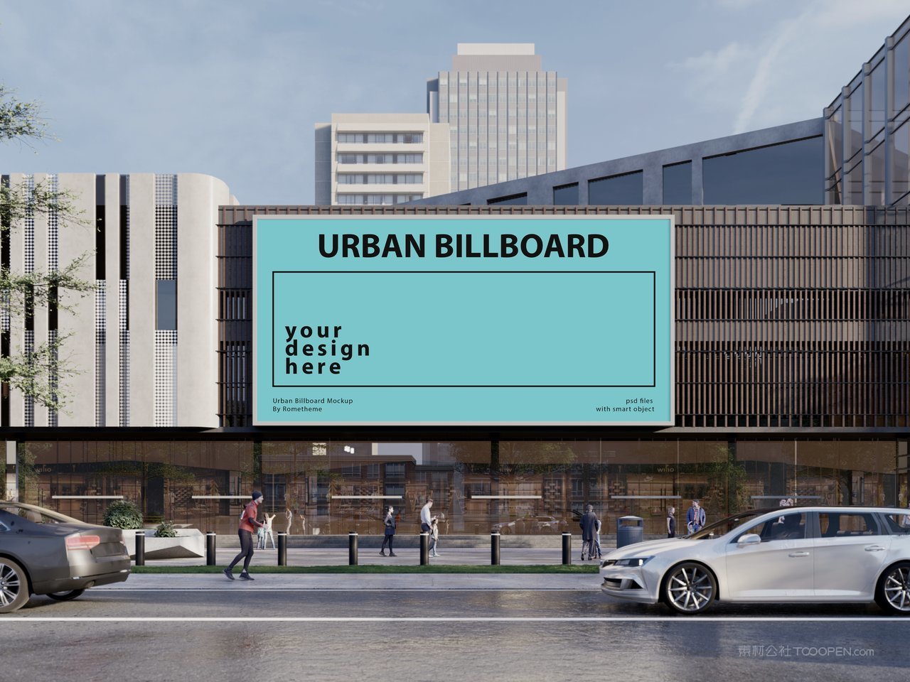 城市广告牌样机