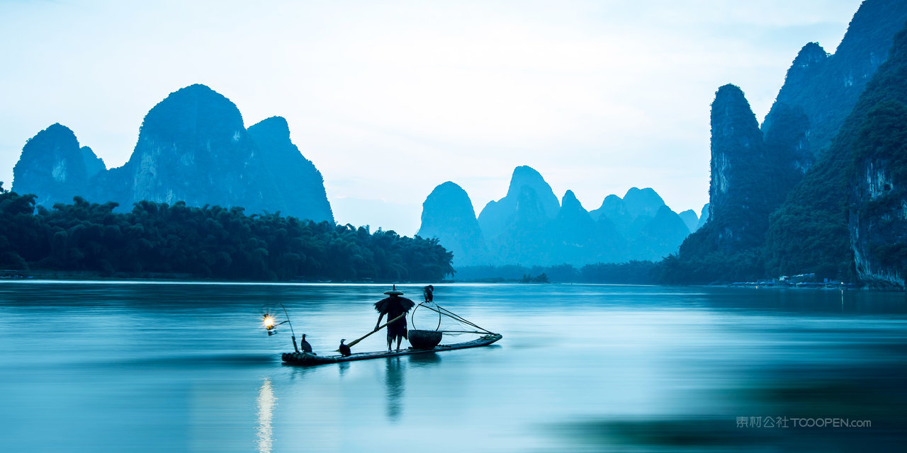 桂林山水风景画摄影图片