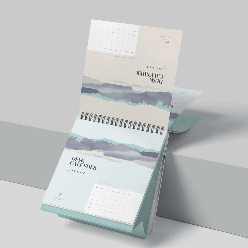 极简日历台历样机