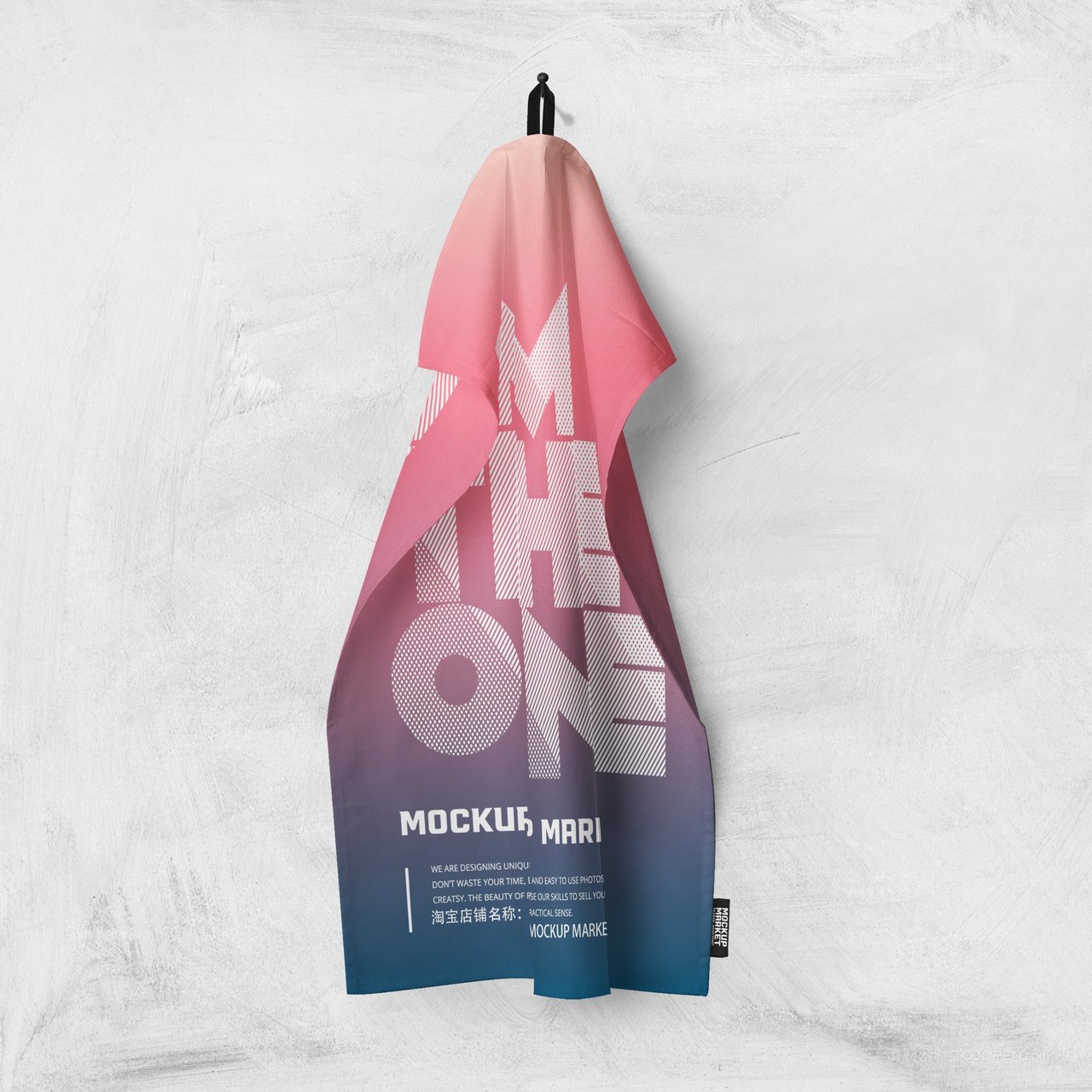 厨房用具毛巾多角度展示高品质psd样机 (4)