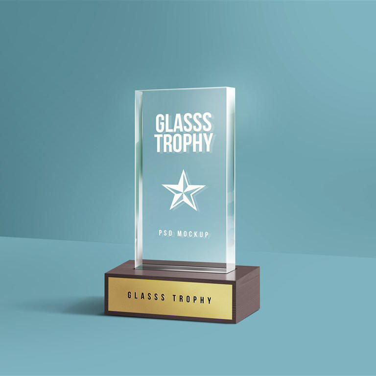 玻璃奖杯模型样机