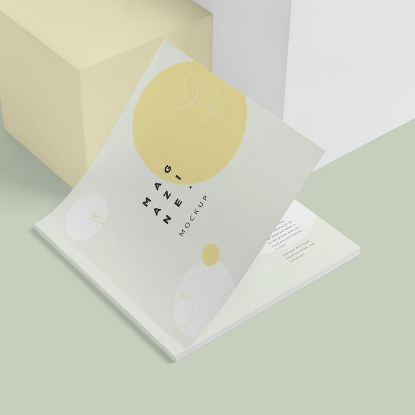 清新绿高级质感画册样机 (25)