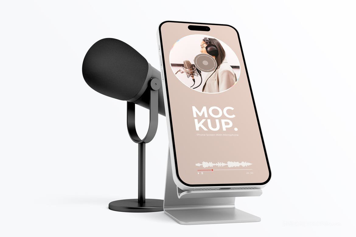 带麦克风的手机样机